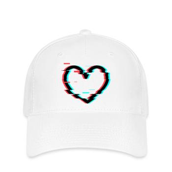 Heart Glitch - Flexfit Cap - white - Front