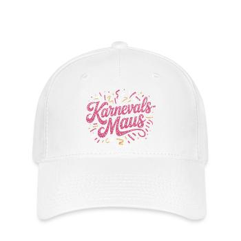Karnevalsmaus Karneval Köln Kölner Karnevals Maus - Flexfit Cap - Weiß - Vorne