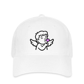 Süßer Amor Engel | Liebe & Valentinstag - Flexfit Cap - Weiß - Vorne