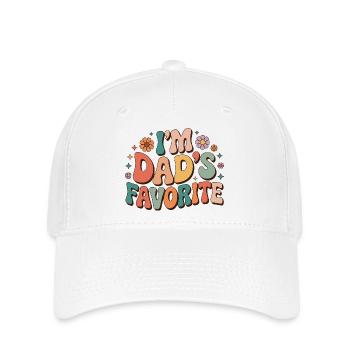 Dad's Favorite Colorful Message - Flexfit Cap - white - Front