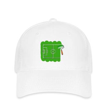 Es rollt.  Für Fußballer. Für Maler.  - Flexfit Cap - Weiß - Vorne