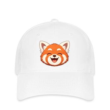 Paresseux, le panda roux tout sourire - Casquette Flexfit - blanc - Devant