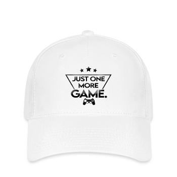 Just_one_more_game_-_black_ - Flexfit Cap - white - Front