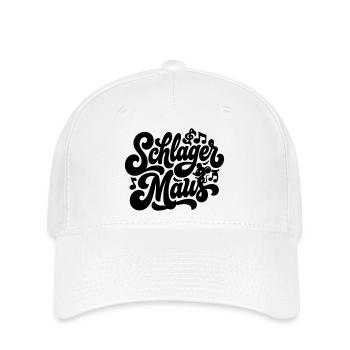 Schlager Maus - Schlagermaus - Schlagermusik - Casquette Flexfit - blanc - Devant