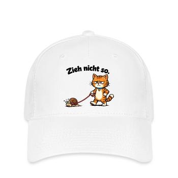 Frustration des chats en tirant des escargots - Casquette Flexfit - blanc - Devant