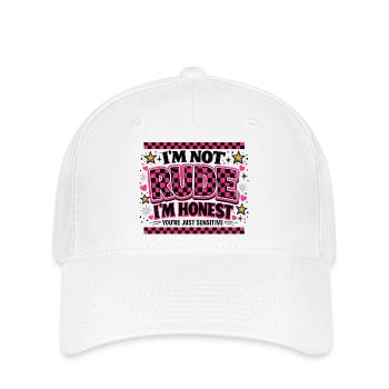 Rude? I’m Honest — You’re Sensitive Heulsuse - Flexfit Cap - Weiß - Vorne