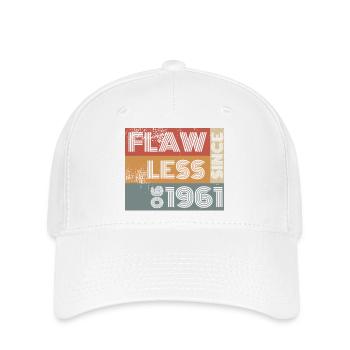 65. Birthday Flawless since 06/1961 - Flexfit Cap - white - Front