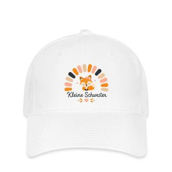 Kleine Schwester Fuchs Boho Waldtier Design - Flexfit Cap - Weiß - Vorne