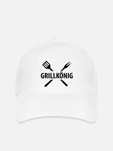 grillkönig - Flexfit Cap - Weiß