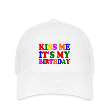 it's my birthday - Flexfit Cap - white - Front