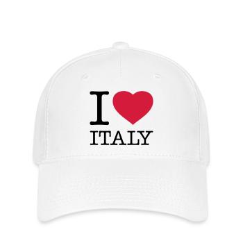 I LOVE ITALY Italien - Casquette Flexfit - blanc - Devant