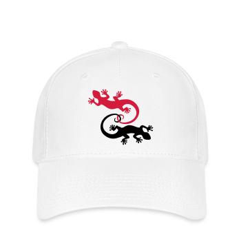 BALI - GECKO TWINS - Flexfit Cap - Weiß - Vorne