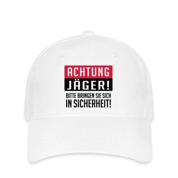Achtung Jäger - Flexfit Cap - Weiß - Vorne