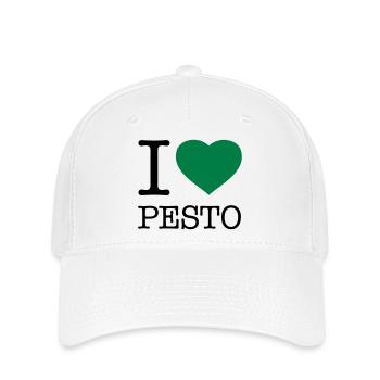 I LOVE PESTO Basilikum - Flexfit Cap - Weiß - Vorne
