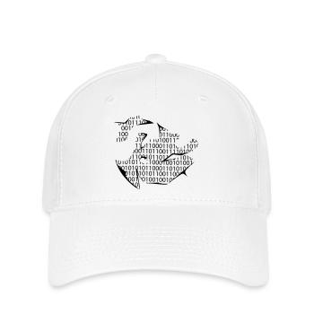 code binaire - Casquette Flexfit - blanc - Devant