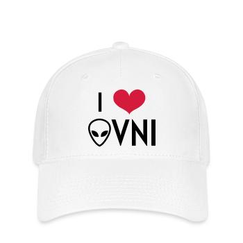 Ufo Alien Raum außerirdisches Aussenseiter - Flexfit Cap - Weiß - Vorne
