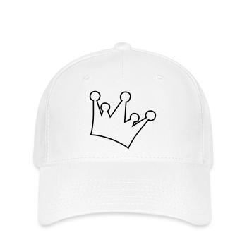 couronne - Casquette Flexfit - blanc - Devant
