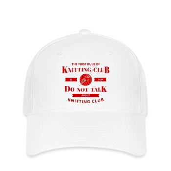 First Rule of Knitting Club - Stricken humor Hobby - Flexfit Cap - white - Front