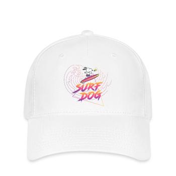 Peanuts Snoopy Urlaub Cool Surfen Strand - Flexfit Cap - Weiß - Vorne
