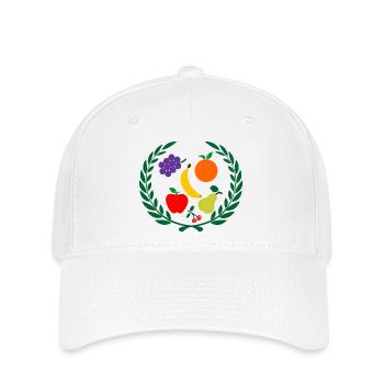 Fruit en couronne de laurier - Casquette Flexfit - blanc - Devant
