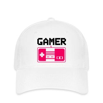 gamer - Flexfit Cap - white - Front