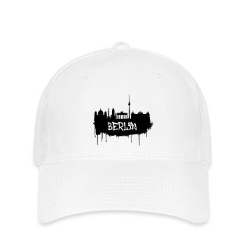 Berlin Graffiti Skyline - Flexfit Cap - white - Front