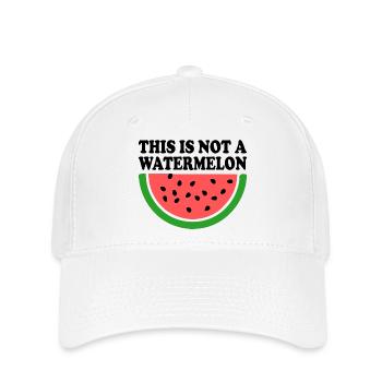THIS IS NOT A WATERMELON - Flexfit Cap - Weiß - Vorne