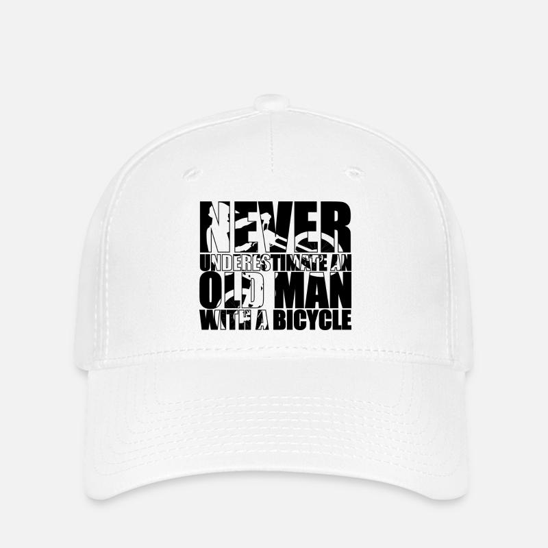 Drôle de dicton de bicyclette - Casquette Flexfit - blanc