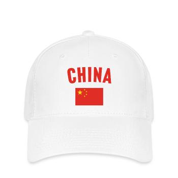 Drapeau de la Chine - Casquette Flexfit - blanc - Devant