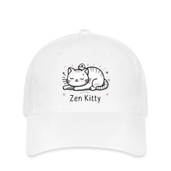 Zen-Kätzchen - Flexfit Cap - Weiß - Vorne