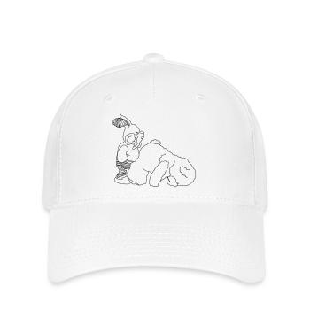 lapin ourson - Casquette Flexfit - blanc - Devant