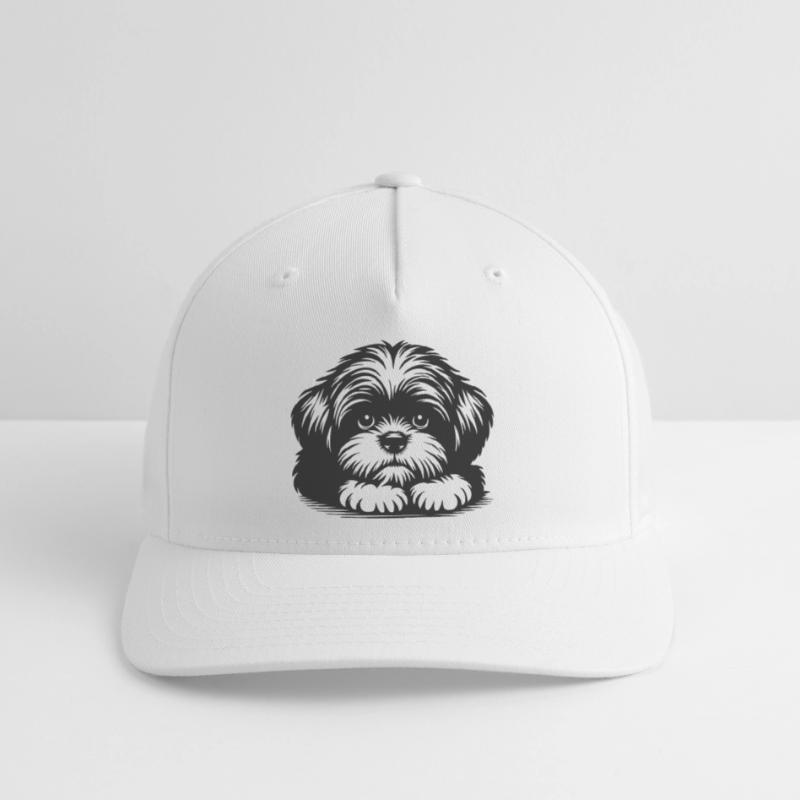Shih Tzu Head with Paws Flexfit Cap
