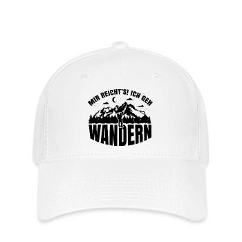 Wandern Hiking Sport Berge - Flexfit Cap - Weiß - Vorne