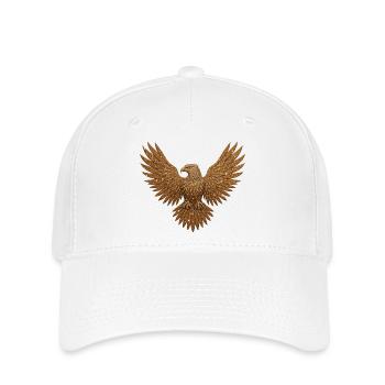 Glitzer Adler - Flexfit Cap - Weiß - Vorne