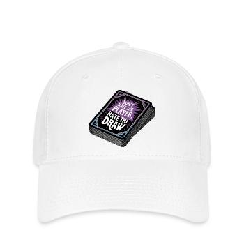 Hasse nicht den Spieler, hasse die Auslosung - Flexfit Cap - Weiß - Vorne