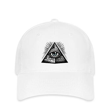 All Seeing Eye Conspiracy Illuminati Secret p - Flexfit Cap - white - Front