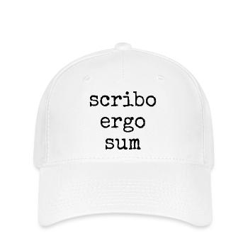 scribo ergo sum - j’écris, donc je suis - Casquette Flexfit - blanc - Devant