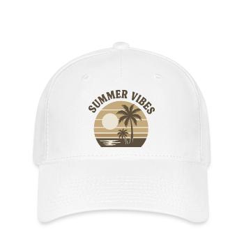 Ambiance estivale Plage Rétro - Casquette Flexfit - blanc - Devant