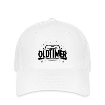 Oldtimer - Logo de voiture cool - Casquette Flexfit - blanc - Devant