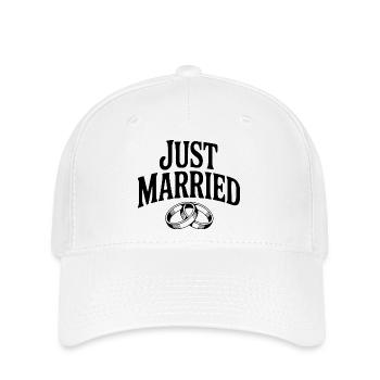 frisch verheiratet - Flexfit Cap - Weiß - Vorne