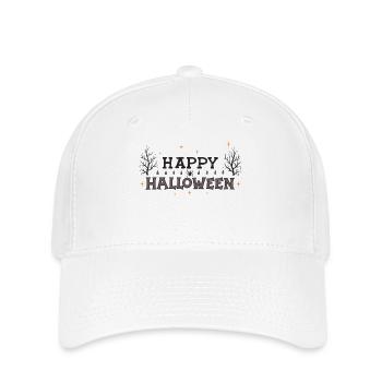 Dark Halloween Festliche Typografie - Flexfit Cap - Weiß - Vorne