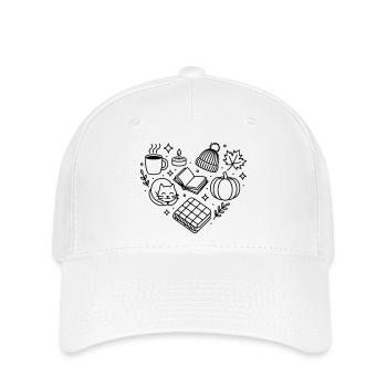 Autumn heart, autumnal cosiness, autumnal - Flexfit Cap - white - Front