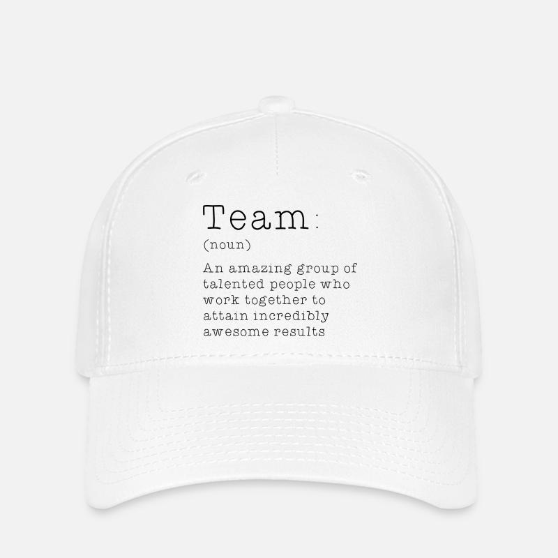 Team Definition, Work Office Gift for Coworkers - Flexfit Cap - white