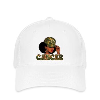 Reine du Cancer – Camo Afro Girl Puissance Intuitive - Casquette Flexfit - blanc - Devant