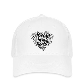 Tatouage Calligraphie Design Tu es ma paix - Casquette Flexfit - blanc - Devant