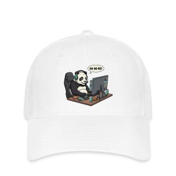 Panda Gamer GG NO RE - Flexfit Cap - white - Front