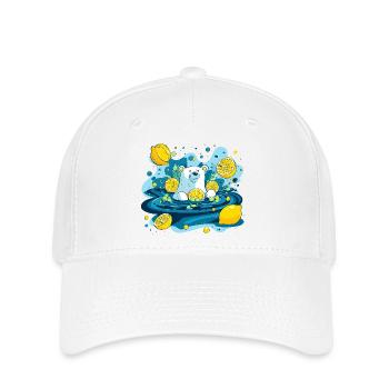 Lemon bear in the water bubble - Flexfit Cap - white - Front