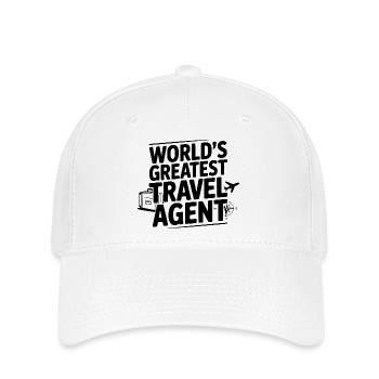 World's Greatest Travel Agent - Flexfit Cap - white - Front