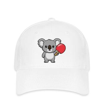 Cute Koala Cartoon Table Tennis Australia Sports - Flexfit Cap - white - Front