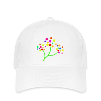 Confettis néon - Casquette Flexfit - blanc - Devant
